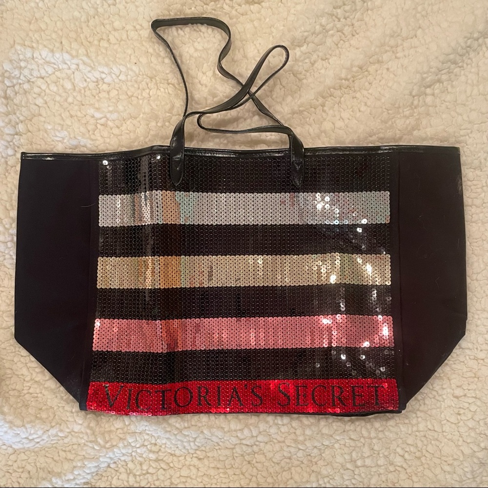Victoria’s Secret Sequined Black Tote, New, without tags